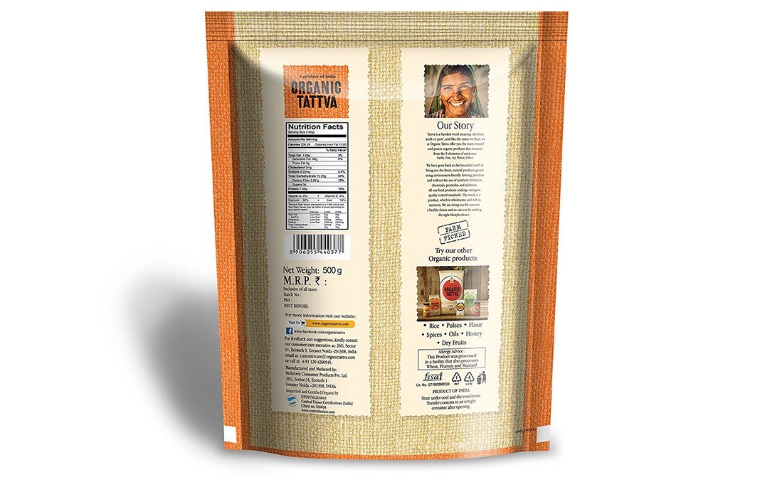 Organic Tattva Ragi Flour    Pack  500 grams